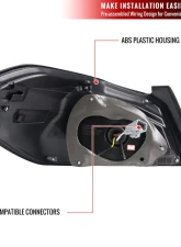 Spec-D Sequential White Bar LED Taillights (Chrome Housing/Red Lens) Subaru WRX | STI 2015-2021                                     - LT-WRX15RLED-SQ-TM - Image 8