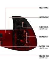 Spec-D Taillights - APC (Chrome Housing/Red Smoked Lens) BMW E53 X5 2000-2006                                     - LT-X500RG-APC - Image 10