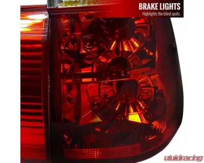 Spec-D Taillights (Chrome Housing/Red Clear Lens) BMW E53 X5 2000-2006 - LT-X500RPW-APC