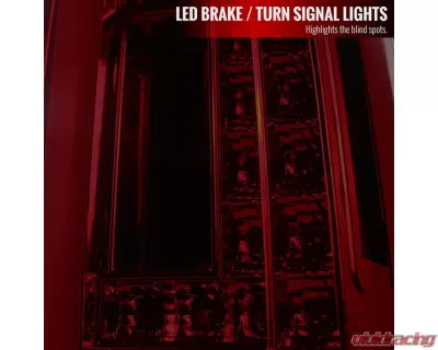 Spec-D LED Taillights (Chrome Housing/Red Smoked Lens) GMC Yukon | Yukon XL 2015-2020 - LT-YUK15RGLED-TM