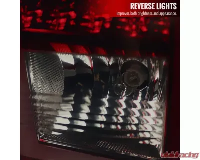 Spec-D LED Taillights (Chrome Housing/Red Smoked Lens) GMC Yukon | Yukon XL 2015-2020 - LT-YUK15RGLED-TM