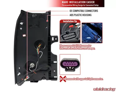 Spec-D LED Taillights (Chrome Housing/Red Smoked Lens) GMC Yukon | Yukon XL 2015-2020 - LT-YUK15RGLED-TM