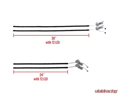 Spec-D Universal 36" Multi-Color LED Underbody Kit - LU-LED7CLR36