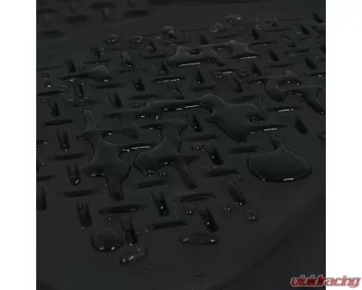 Spec-D Universal Black PVC Rubber Floor Mats w/ 2x front & 1x rear - MAT-3001BLK
