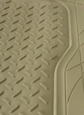 Spec-D Universal Beige PVC Rubber Floor Mats w/ 2x front, 1x rear & 1x trunk liner                                     - MAT-3201BGE - Image 3