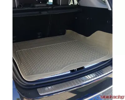 Spec-D Universal Beige PVC Rubber Floor Mats w/ 2x front, 1x rear & 1x trunk liner - MAT-3201BGE