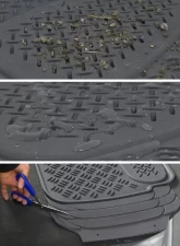 Spec-D Universal Gray PVC Rubber Floor Mats w/ 2x front, 1x rear & 1x trunk liner                                     - MAT-3201GRY - Image 7