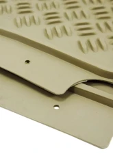 Spec-D Universal Beige PVC Rubber Floor Mats w/ 2x front & 2x rear                                     - MAT-4001BGE - Image 4