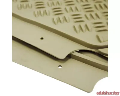Spec-D Universal Beige PVC Rubber Floor Mats w/ 2x front & 2x rear - MAT-4001BGE