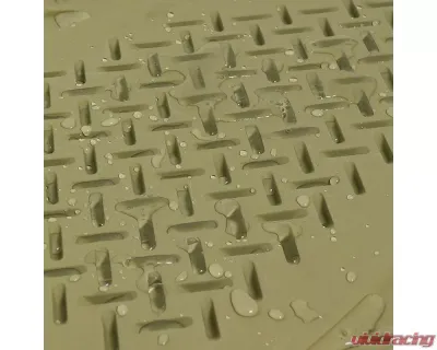 Spec-D Universal Beige PVC Rubber Floor Mats w/ 2x front & 2x rear - MAT-4001BGE