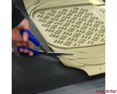 Spec-D Universal Beige PVC Rubber Floor Mats w/ 2x front & 2x rear - MAT-4001BGE