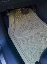 Spec-D Universal Beige PVC Rubber Floor Mats w/ 2x front & 2x rear                                     - MAT-4001BGE - Image 8
