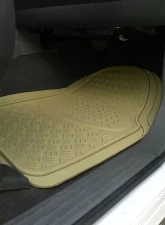 Spec-D Universal Beige PVC Rubber Floor Mats w/ 2x front & 2x rear                                     - MAT-4001BGE - Image 10