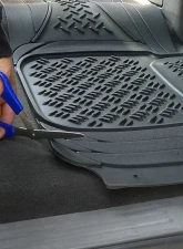 Spec-D Universal Black PVC Rubber Floor Mats w/ 2x front & 2x rear                                     - MAT-4001BLK - Image 7