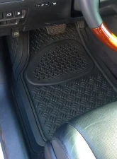 Spec-D Universal Black PVC Rubber Floor Mats w/ 2x front & 2x rear                                     - MAT-4001BLK - Image 8