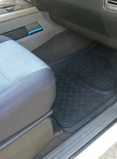 Spec-D Universal Black PVC Rubber Floor Mats w/ 2x front & 2x rear                                     - MAT-4001BLK - Image 9
