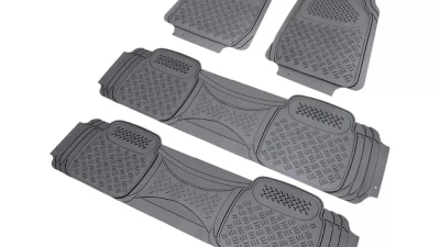 Spec-D Universal PVC Rubber Non-Slip Floor Mats - 4PC (Gray)                                     - MAT-4001GRY - Image 10