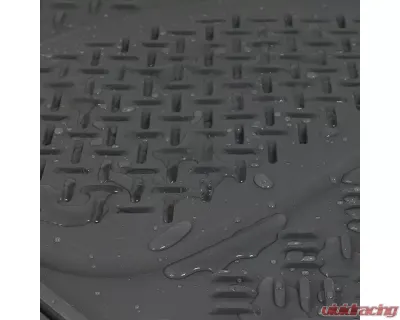 Spec-D Universal Gray PVC Rubber Floor Mats w/ 2x front & 2x rear - MAT-4001GRY
