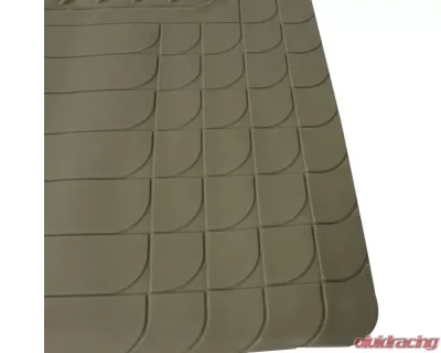 Spec-D Universal Beige PVC Rubber Floor Mats w/ 2x front, 2x rear & 1x trunk liner - MAT-4201BGE