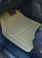 Spec-D Universal Beige PVC Rubber Floor Mats w/ 2x front, 2x rear & 1x trunk liner                                     - MAT-4201BGE - Image 9