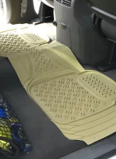 Spec-D Universal Beige PVC Rubber Floor Mats w/ 2x front, 2x rear & 1x trunk liner                                     - MAT-4201BGE - Image 10