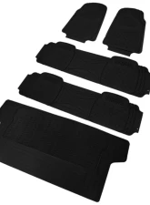 Spec-D Universal Black PVC Rubber Floor Mats w/ 2x front, 2x rear & 1x trunk liner                                     - MAT-4201BLK - Image 10