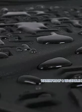 Spec-D Universal Black PVC Rubber Floor Mats w/ 2x front, 2x rear & 1x trunk liner                                     - MAT-4201BLK - Image 4