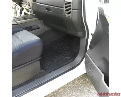 Spec-D Universal Black PVC Rubber Floor Mats w/ 2x front, 2x rear & 1x trunk liner - MAT-4201BLK