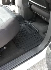 Spec-D Universal Black PVC Rubber Floor Mats w/ 2x front, 2x rear & 1x trunk liner                                     - MAT-4201BLK - Image 9