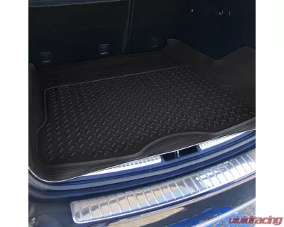 Spec-D Universal Black PVC Rubber Floor Mats w/ 2x front, 2x rear & 1x trunk liner - MAT-4201BLK