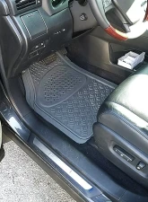 Spec-D Universal Gray PVC Rubber Floor Mats w/ 2x front, 2x rear & 1x trunk liner                                     - MAT-4201GRY - Image 7