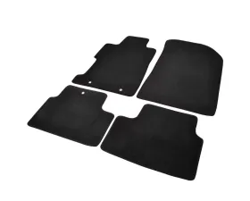 Spec-D Black Carpet Floor Mats w/ Red Stitching (4pc) Honda Civic 2006-2010