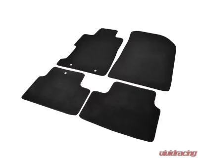 Spec-D Black Carpet Floor Mats w/ Red Stitching (4pc) Honda Civic 2006-2010 - MAT-CV062-ATW