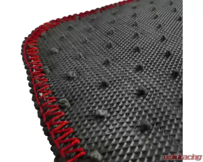 Spec-D Black Carpet Floor Mats w/ Red Stitching (4pc) Honda Civic 2006-2010 - MAT-CV062-ATW