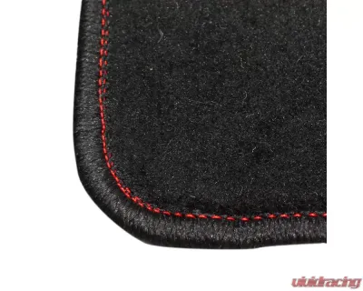 Spec-D Black Carpet Floor Mats w/ Red Stitching (4pc) Honda Civic 2006-2010 - MAT-CV062-ATW