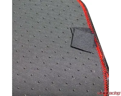 Spec-D Black Carpet Floor Mats w/ Red Stitching (4pc) Honda Civic 2006-2010 - MAT-CV062-ATW