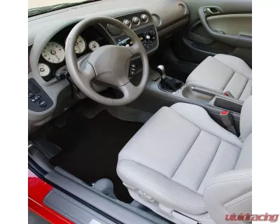 Spec-D Black Carpet Floor Mats w/ Red Stitching (4pc) Honda Civic 2006-2010 - MAT-CV062-ATW