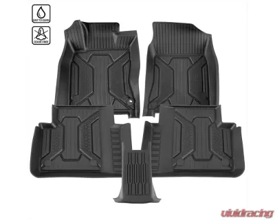 Spec-D Matte Black Injection TPE Floor Mats (5pc) Honda Civic 2016-2021 - MAT-CV16-MP