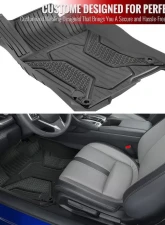 Spec-D Matte Black Injection TPE Floor Mats (5pc) Honda Civic 2016-2021                                     - MAT-CV16-MP - Image 4