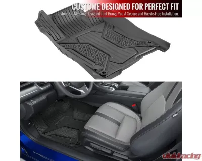 Spec-D Matte Black Injection TPE Floor Mats (5pc) Honda Civic 2016-2021 - MAT-CV16-MP