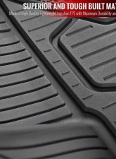 Spec-D Matte Black Injection TPE Floor Mats (5pc) Honda Civic 2016-2021                                     - MAT-CV16-MP - Image 5