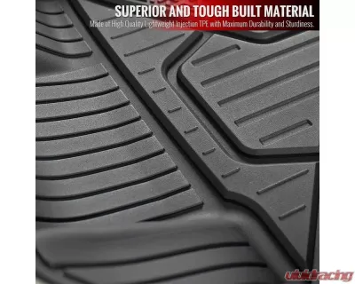 Spec-D Matte Black Injection TPE Floor Mats (5pc) Honda Civic 2016-2021 - MAT-CV16-MP