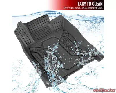 Spec-D Matte Black Injection TPE Floor Mats (5pc) Honda Civic 2016-2021 - MAT-CV16-MP