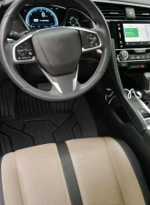 Spec-D Matte Black Injection TPE Floor Mats (5pc) Honda Civic 2016-2021                                     - MAT-CV16-MP - Image 10