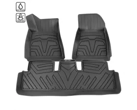 Spec-D Matte Black Injection TPE Floor Mats (5pc) Tesla Model 3 2017-2022