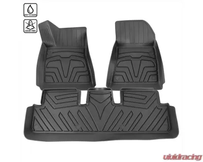 Spec-D Matte Black Injection TPE Floor Mats (5pc) Tesla Model 3 2017-2022 - MAT-TSLA317-MP