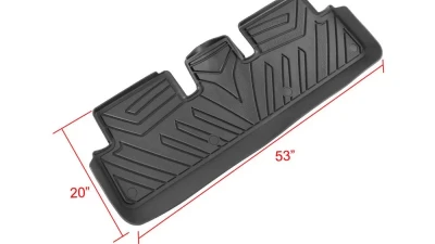 Spec-D Matte Black Injection TPE Front & Rear Floor Mats - 5PC Tesla Model 3 2017-2022                                     - MAT-TSLA317-MP - Image 3