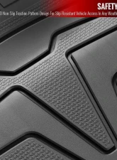 Spec-D Matte Black Injection TPE Floor Mats (5pc) Tesla Model 3 2017-2022                                     - MAT-TSLA317-MP - Image 6