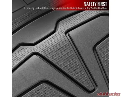 Spec-D Matte Black Injection TPE Floor Mats (5pc) Tesla Model 3 2017-2022 - MAT-TSLA317-MP