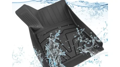 Spec-D Matte Black Injection TPE Front & Rear Floor Mats - 5PC Tesla Model 3 2017-2022                                     - MAT-TSLA317-MP - Image 7